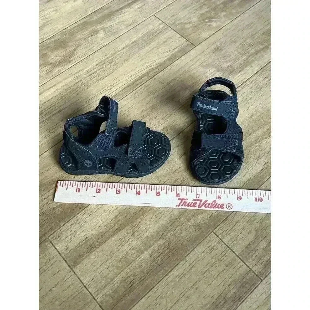 Timberland Black Double Strap Adventure Seeker Sandals Kids Size 5 Toddler New